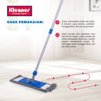 Floor space cleaner 40 cm blue microfiber - GSA001