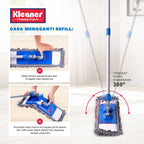 Floor space cleaner 40 cm blue microfiber - GSA001
