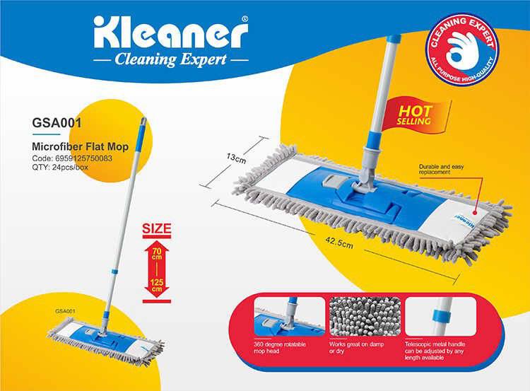 Floor space cleaner 40 cm blue microfiber - GSA001