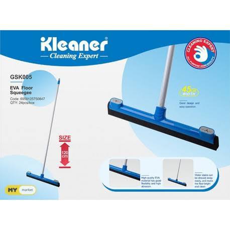Floor cleaner 42 cm, blue plastic - GSK005