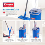 Blue plastic mop bucket cleaner - GST003
