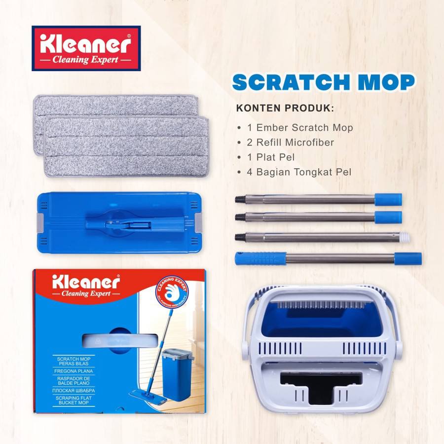 Blue plastic mop bucket cleaner - GST003