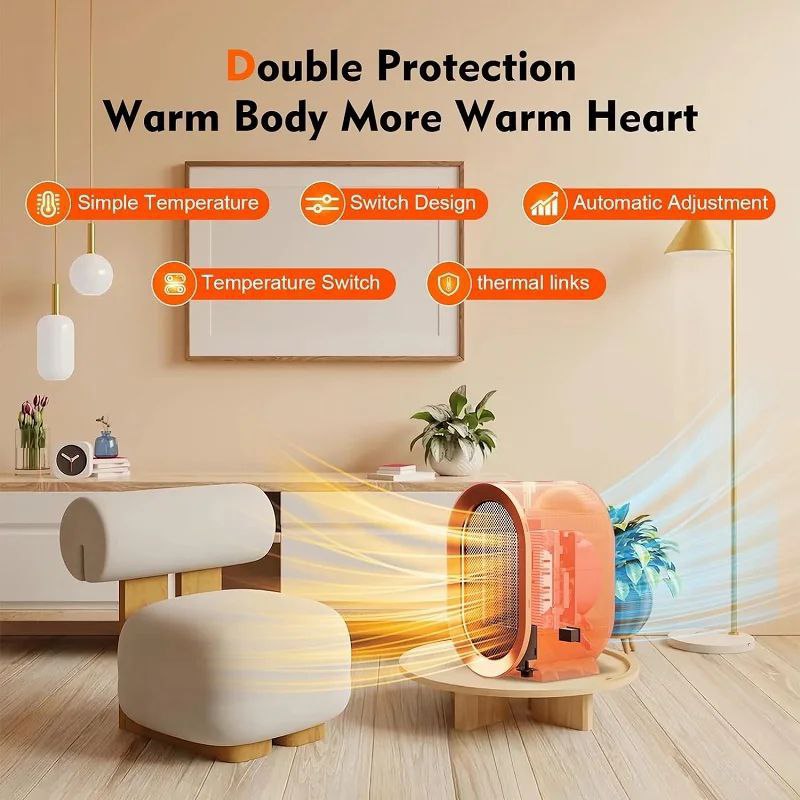 Portable electric heater 1200 watts with different temperatures