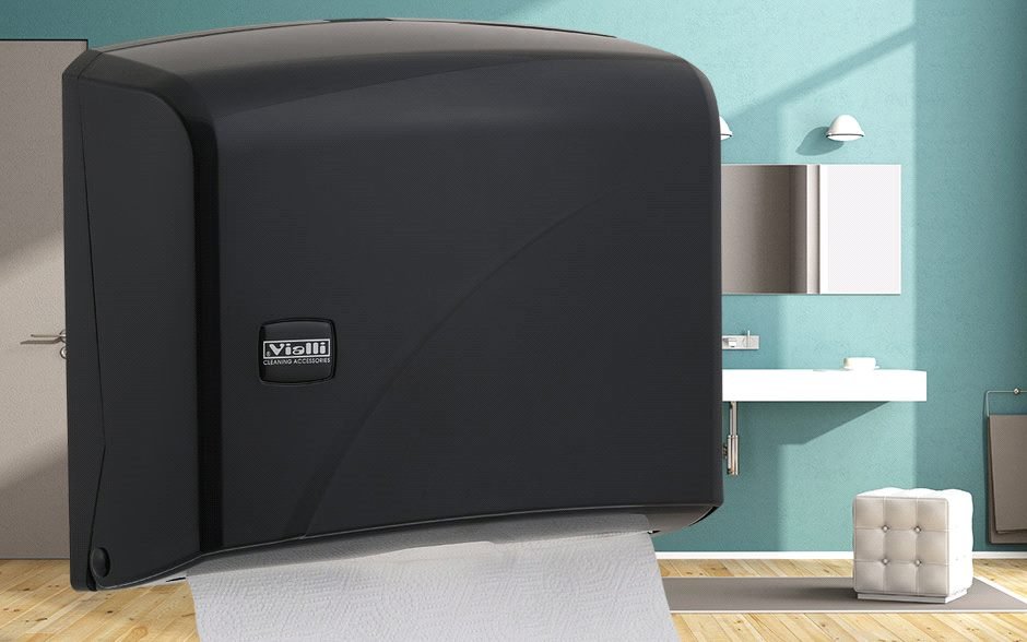 Z Folded Paper Towel Dispenser Capacity 200 (Black)