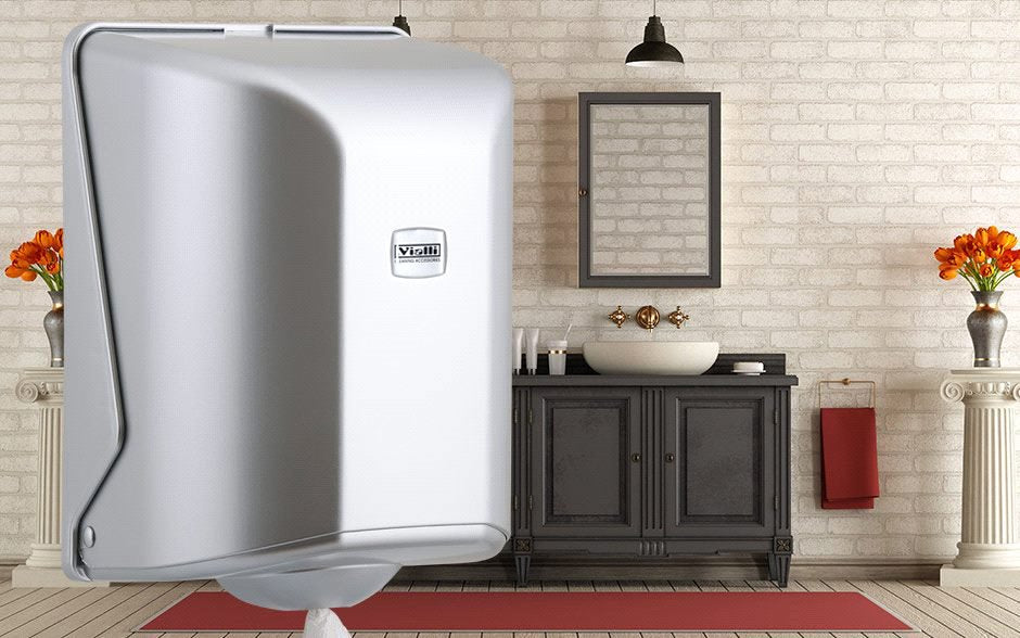 Feedpoint Wiper Paper Towel Dispenser (Metallic)