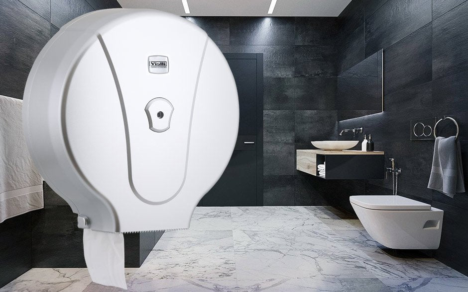 Maxi Jumbo Toilet Tissue Dispenser (Metallic)