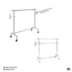 Clothes rack two levels silver