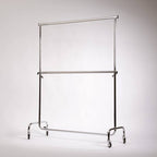 Clothes rack two levels silver