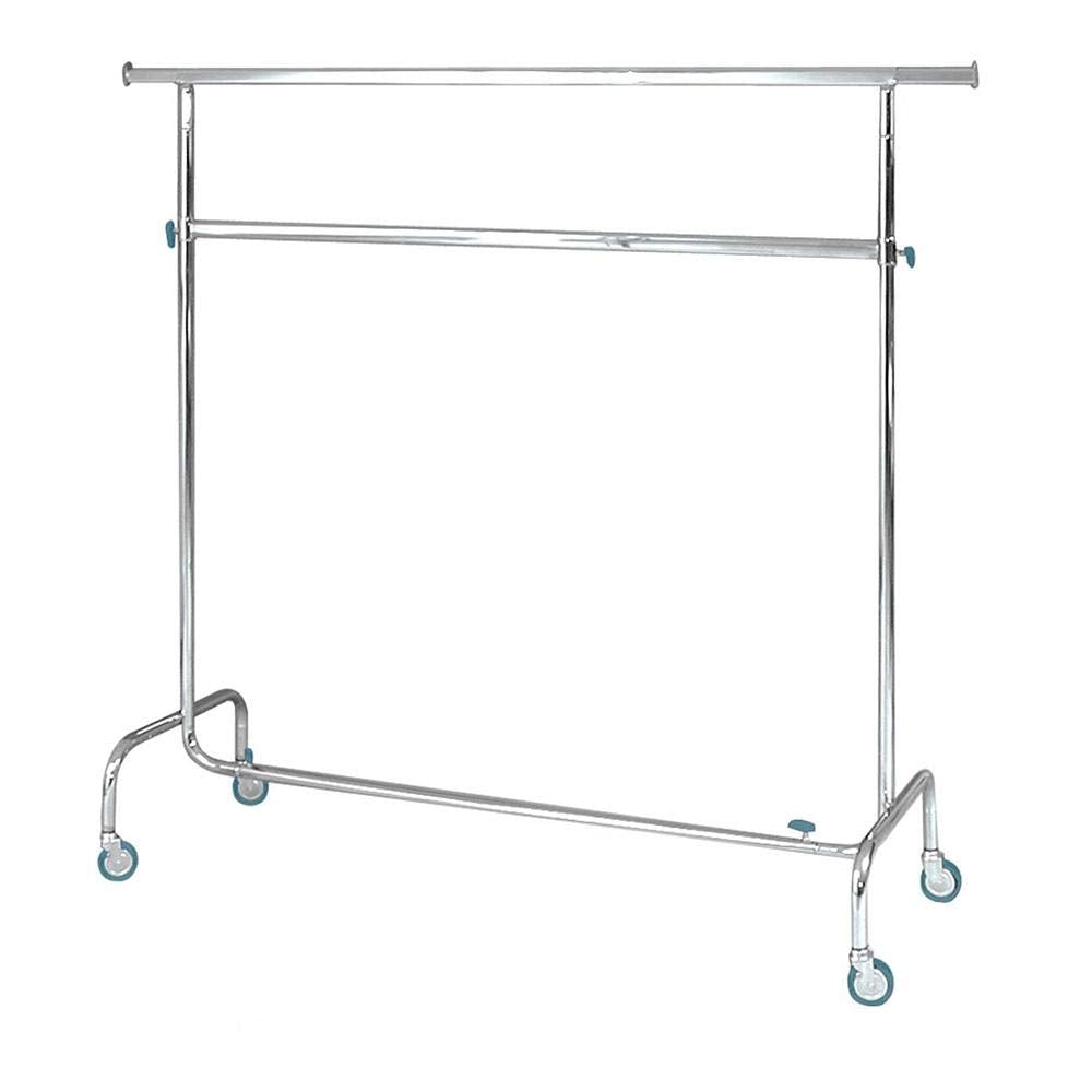 Clothes rack two levels silver