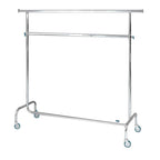 Clothes rack two levels silver