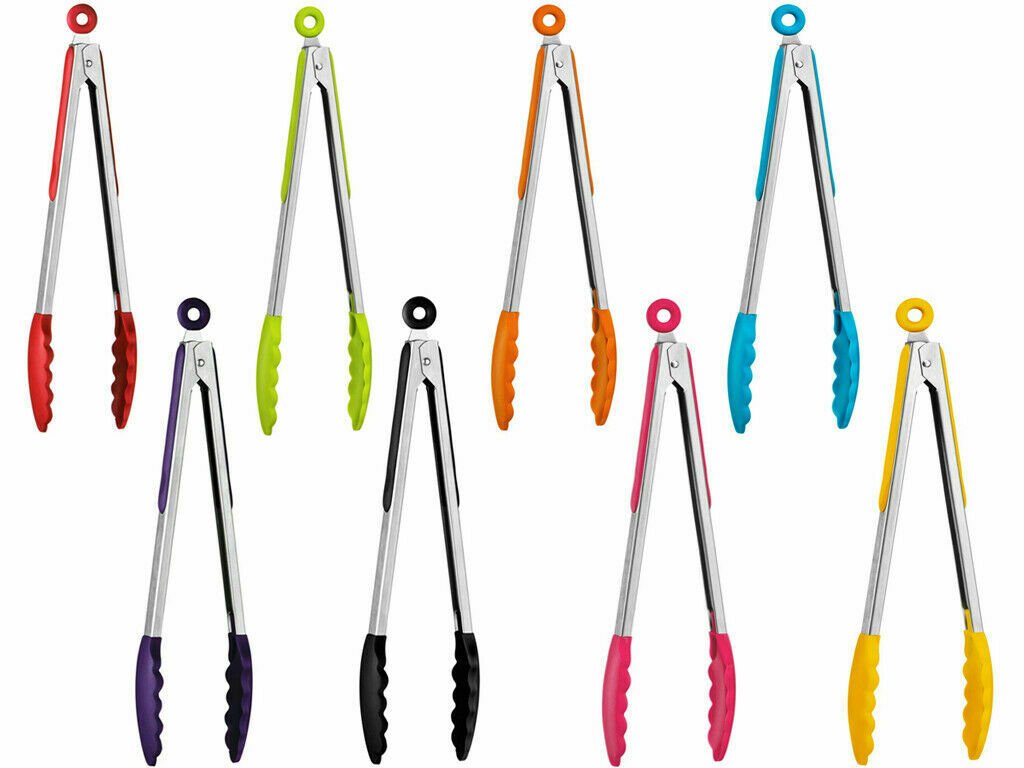 Silicone Tong with Stainless Steel Handle... Large