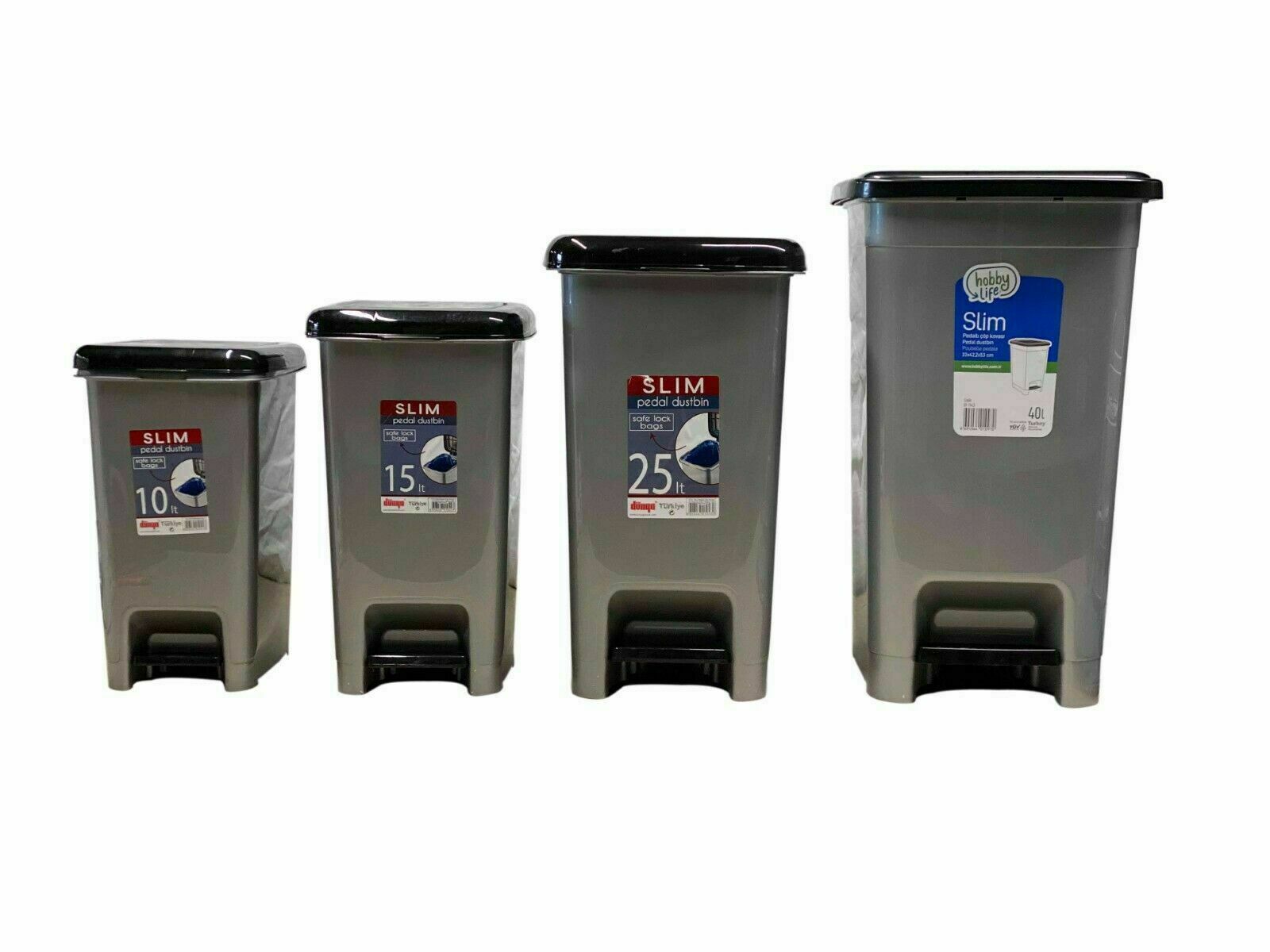 Dustbin with Pedal - 40 Liters Slim Garbage Bin