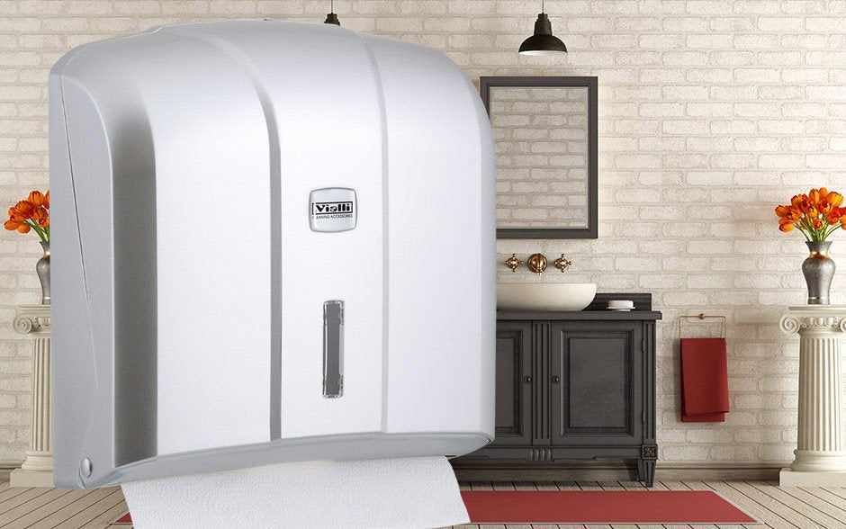 Z Folded Paper Towel Dispenser Capacity 300 (Metallic)